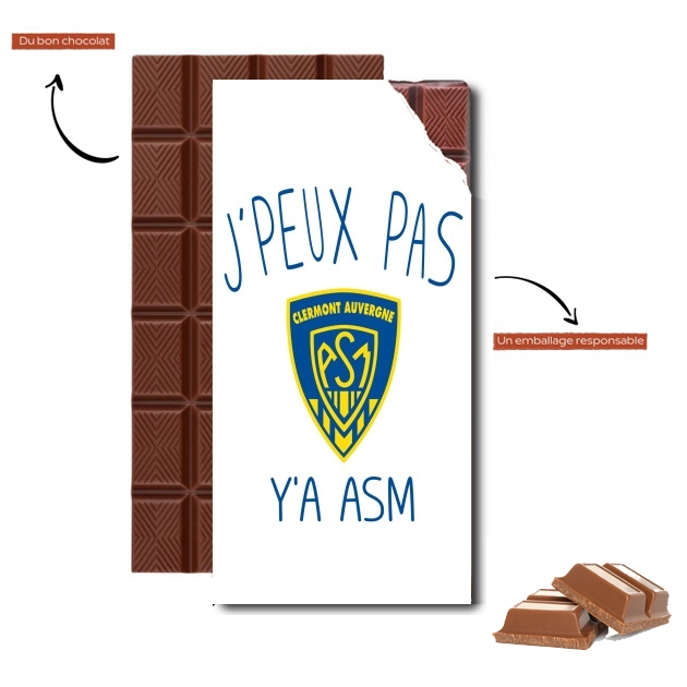 Tablette de chocolat - Cadeau de Pâques Je peux pas ya ASM - Rugby Clermont Auvergne