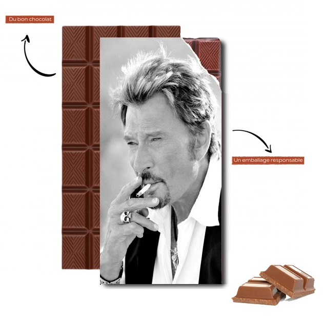 Tablette de chocolat - Cadeau de Pâques johnny hallyday Smoke Cigare Hommage