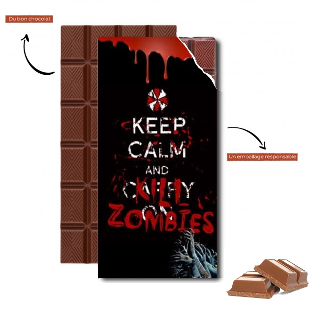 Tablette de chocolat - Cadeau de Pâques Keep Calm And Kill Zombies