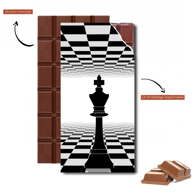 Tablette de chocolat - Cadeau de Pâques King Chess