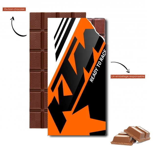 Tablette de chocolat - Cadeau de Pâques KTM Racing Orange And Black
