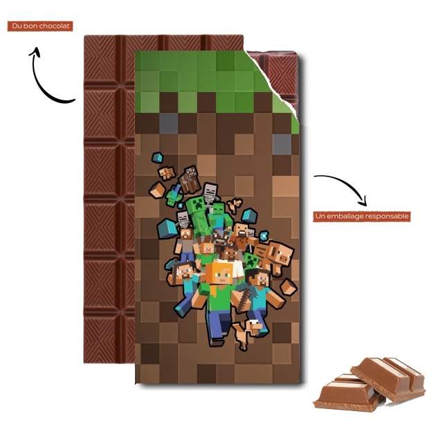 Tablette de chocolat - Cadeau de Pâques Minecraft Creeper Forest