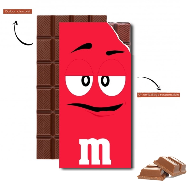 Tablette de chocolat - Cadeau de Pâques M&M's Rouge