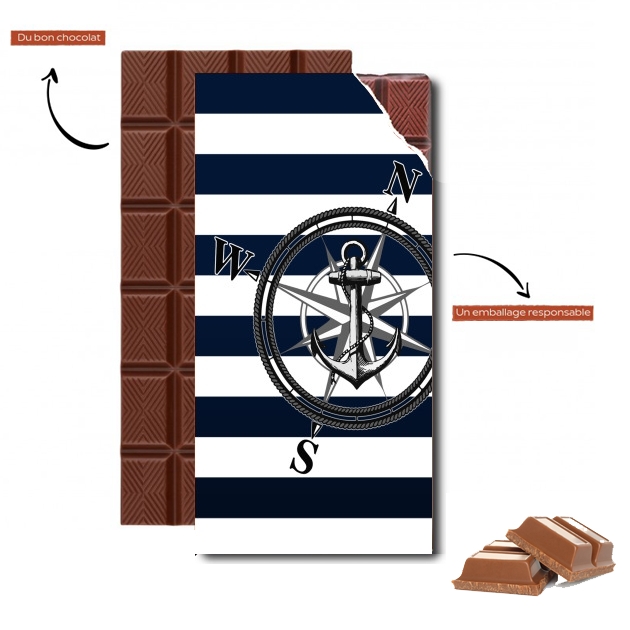 Tablette de chocolat - Cadeau de Pâques Navy Striped Nautica