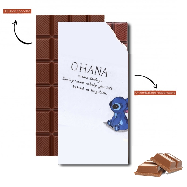 Tablette de chocolat - Cadeau de Pâques Ohana signifie famille