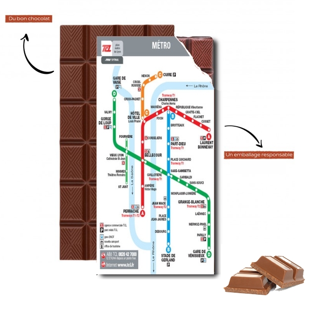 Tablette Plan de metro Lyon