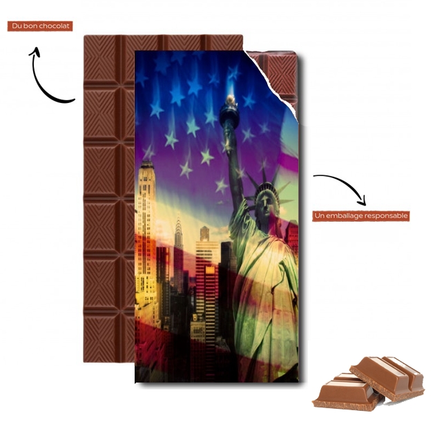 Tablette de chocolat - Cadeau de Pâques Statue de la liberté