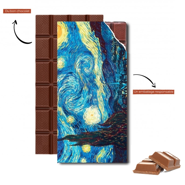 Tablette de chocolat - Cadeau de Pâques The Starry Night