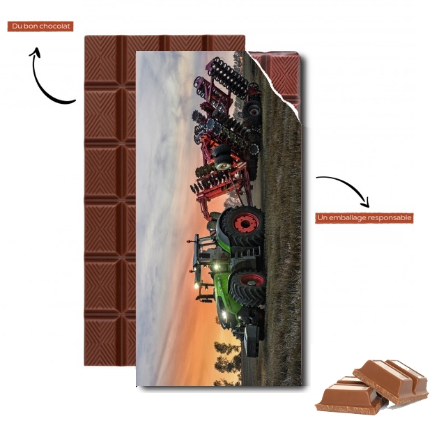 Tablette de chocolat - Cadeau de Pâques Tracteur Fendt