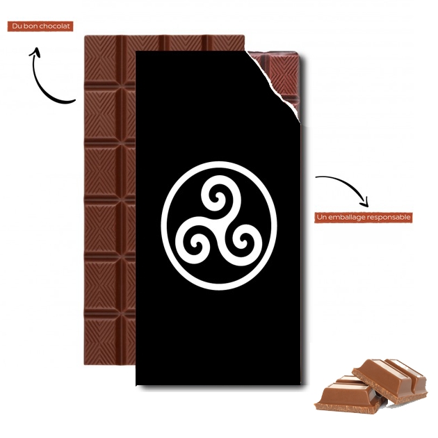 Tablette de chocolat - Cadeau de Pâques Triskel Symbole