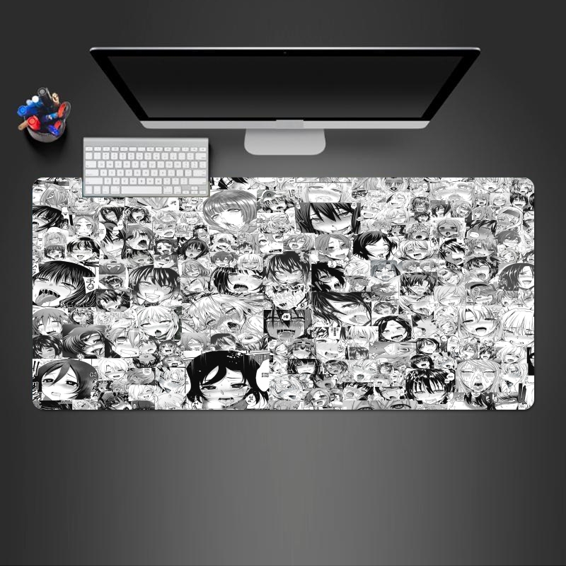 XXL Tapis de souris Personnages de mangas en noir et blanc - TenStickers