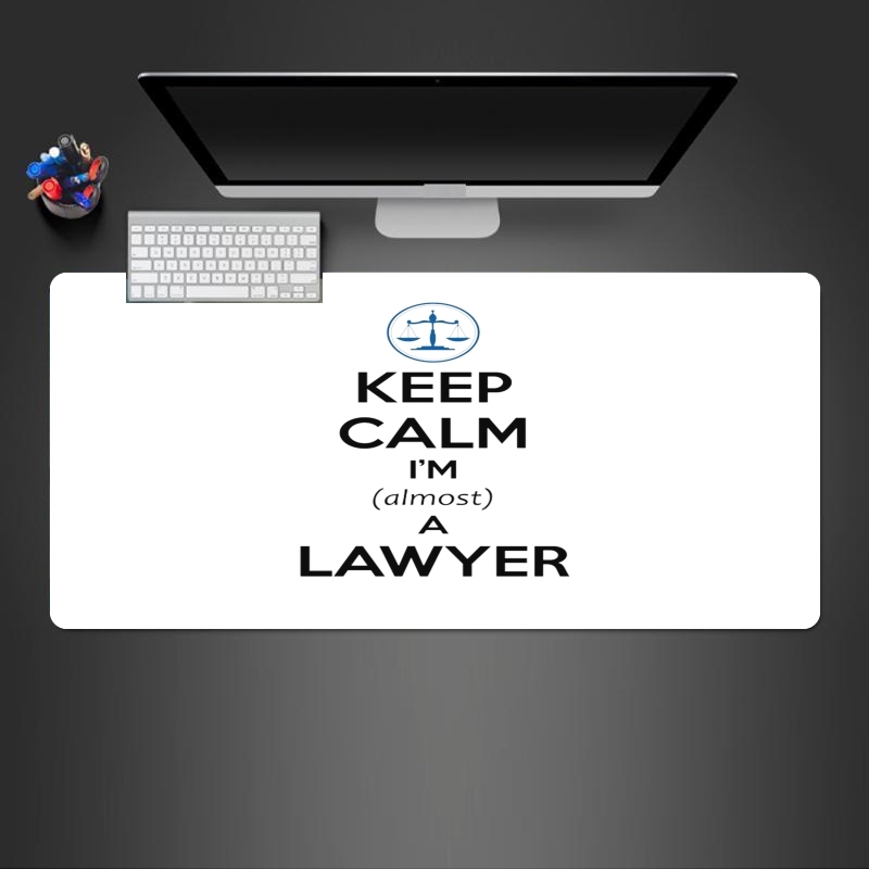 Tapis Keep calm i am almost a lawyer cadeau étudiant en droit