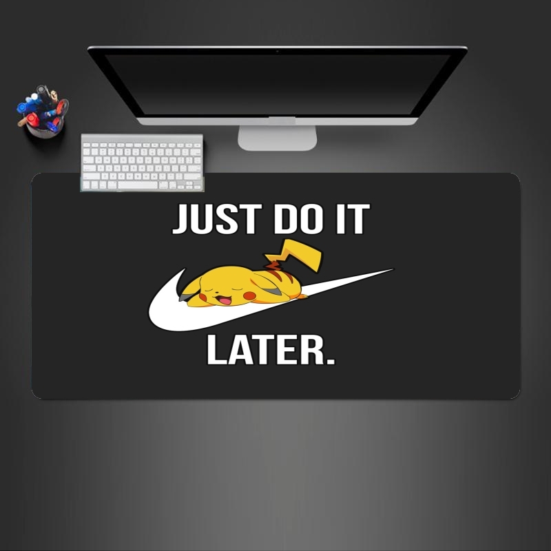 Tapis de souris géant Nike Parody Just Do it Later X Pikachu