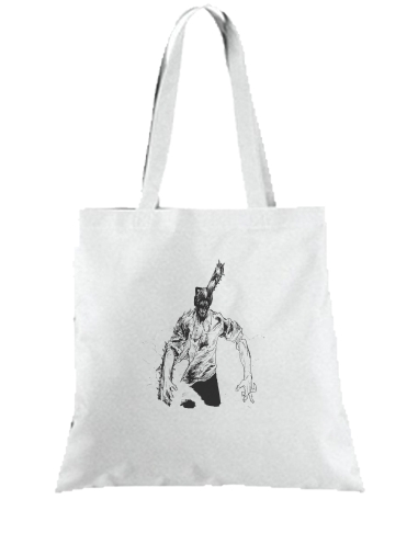 Tote chainsaw man black and white