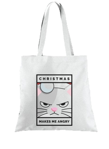 Tote Christmas makes me Angry cat