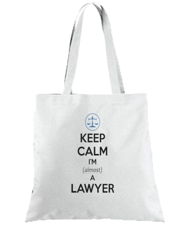 Tote Keep calm i am almost a lawyer cadeau étudiant en droit