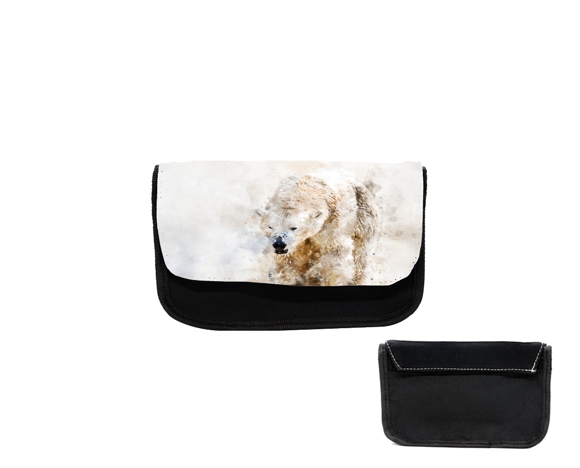Trousse Abstract watercolor polar bear