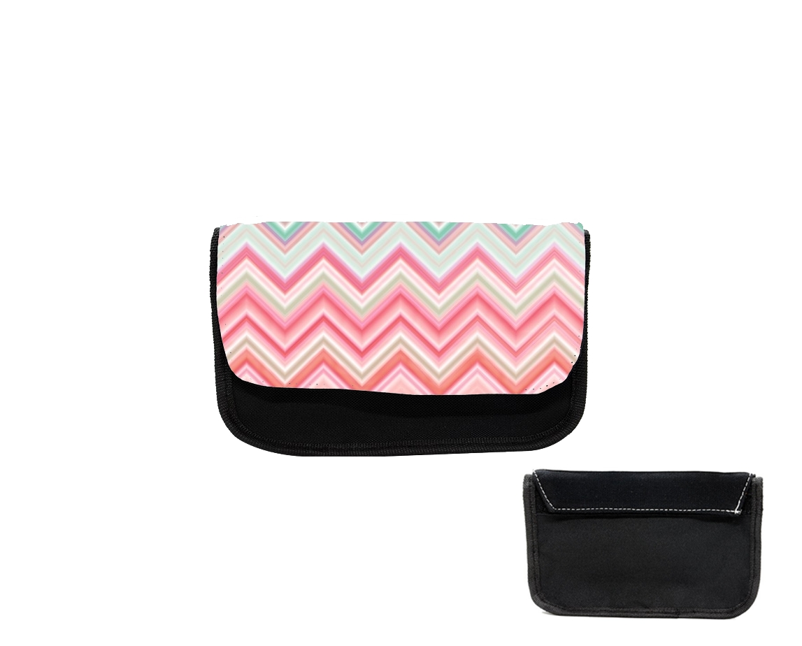 Trousse colorful chevron in pink