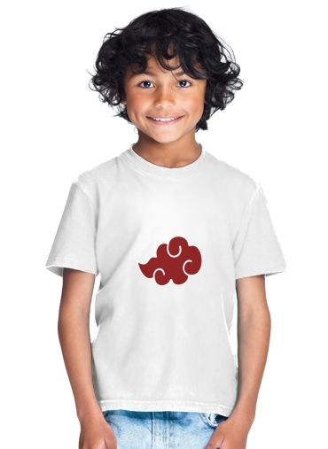 T-shirt Enfant Blanc Akatsuki  Nuage Rouge pattern
