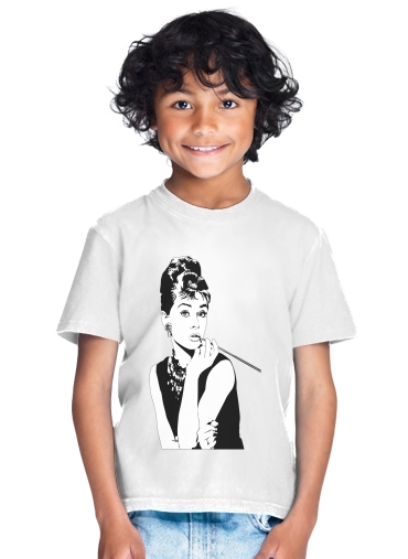 T-shirt Enfant Blanc audrey hepburn