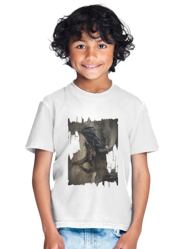 T-shirt Enfant Blanc Black Dragon