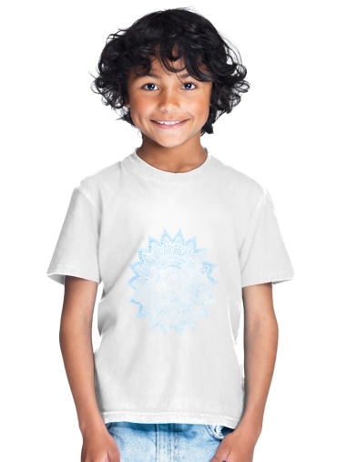 T-shirt Bohemian Flower Mandala in Blue