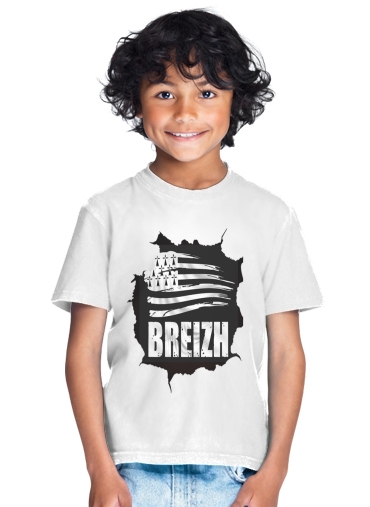 T-shirt Enfant Blanc Breizh Bretagne