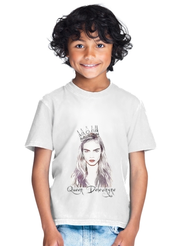 T-shirt Cara Delevingne Queen Art
