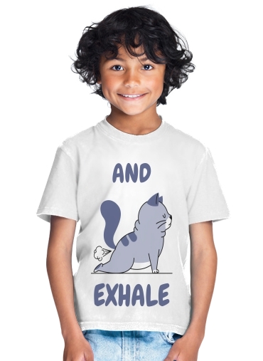 T-shirt Cat Yoga Exhale