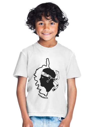 T-shirt Enfant Blanc Corse - Tete de maure