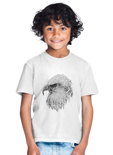 T-shirt Enfant Blanc cracked Bald eagle 