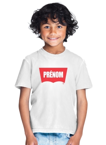 T-shirt Enfant Blanc Personnalisé au Style LEVIS