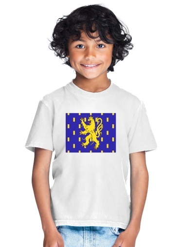 T-shirt Enfant Blanc Drapeau de la Franche Comté