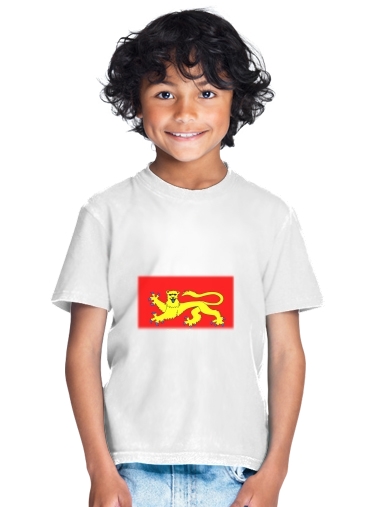 T-shirt Enfant Blanc Drapeau Normand