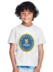 tshirt-enfant-blanc FBI Federal Bureau Of Investigation