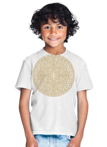 T-shirt Enfant Blanc Geometric Bohemian Mandala