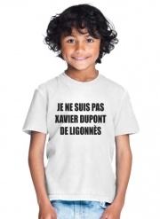 tshirt-enfant-blanc Je ne suis pas Xavier Dupont De Ligonnes - Nom du criminel modifiable