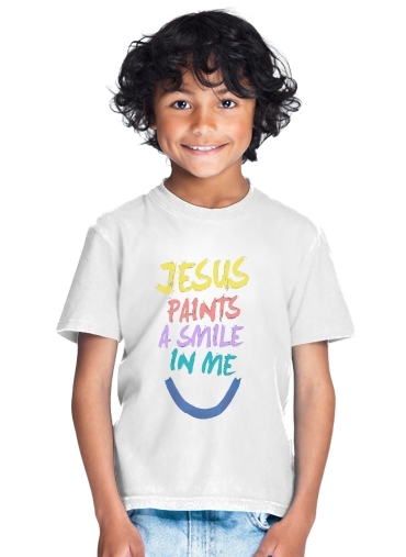 T-shirt Enfant Blanc Jesus paints a smile in me Bible