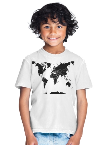 T-shirt mappemonde planisphère