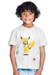 tshirt-enfant-blanc Mario mashup Pikachu Impact-hoo!