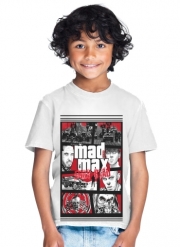 tshirt-enfant-blanc Mashup GTA Mad Max Fury Road