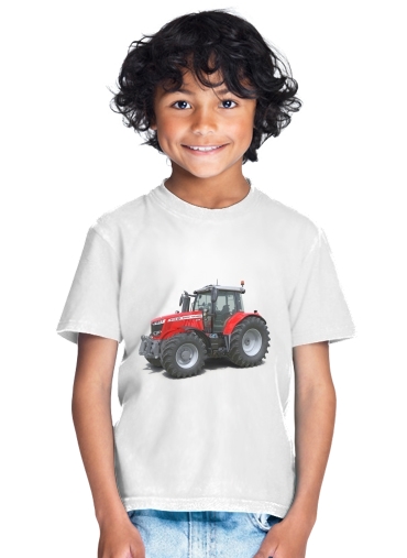 T-shirt Enfant Blanc Massey Fergusson Tractor