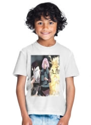 tshirt-enfant-blanc Naruto Sakura Sasuke Team7