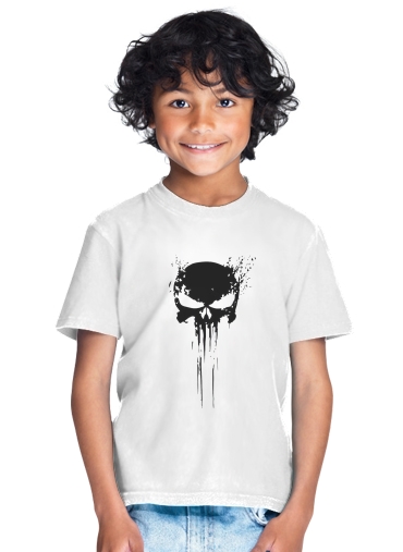 T-shirt Enfant Blanc Punisher Skull