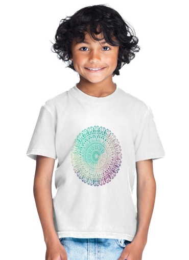 T-shirt Enfant Blanc RAINBOW CHIC MANDALA
