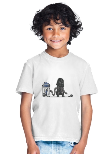 T-shirt Enfant Blanc Robotic Hoover