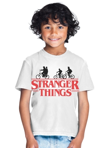 T-shirt Enfant Blanc Stranger Things by bike
