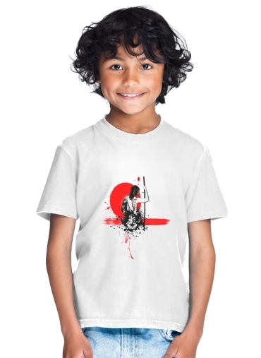 T-shirt Enfant Blanc Trash Polka - Female Samurai