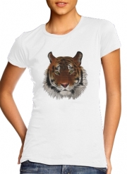 tshirt-femme-blanc Abstract Tiger