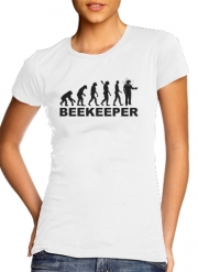 tshirt-femme-blanc Evolution de l'apiculteur Cadeau